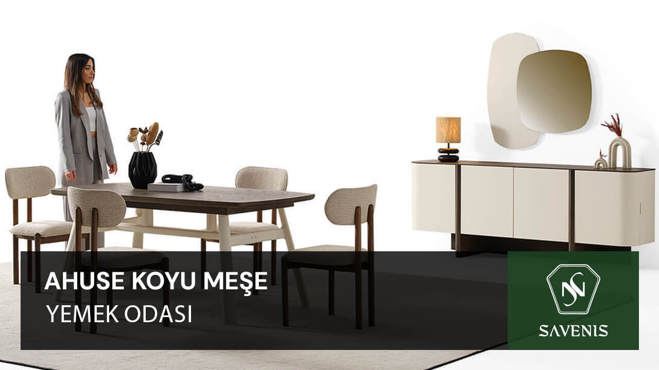 Ahuse Koyu Meşe Yemek Odası - video