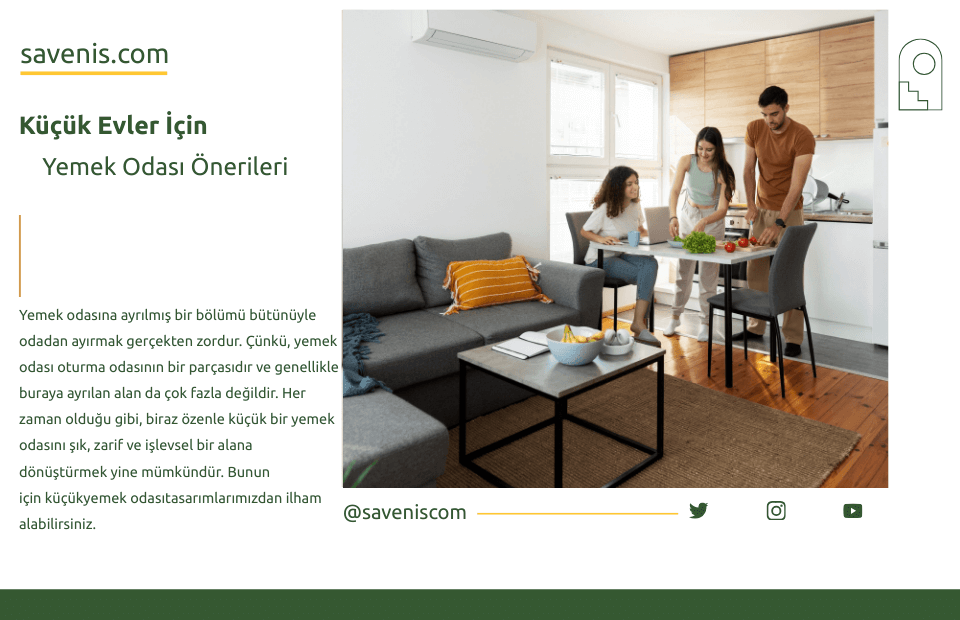 Küçük Evler İçin Yemek Odası Önerileri