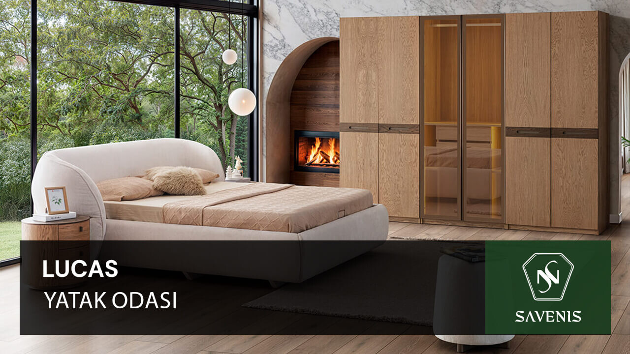 Lucas Meşe Yatak Odası