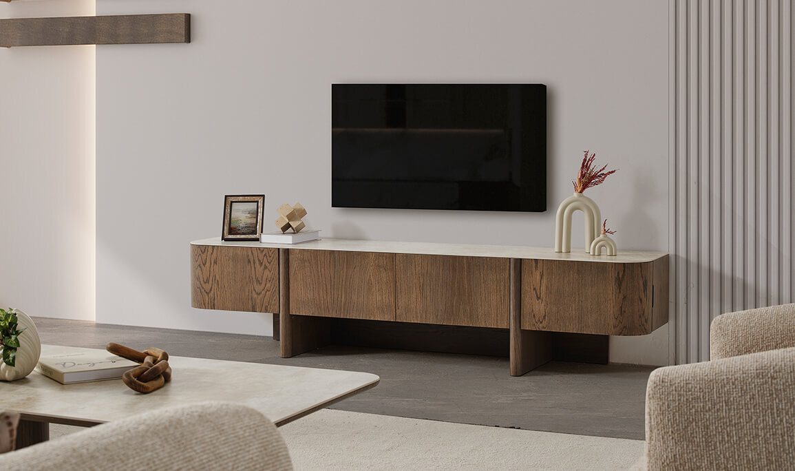 Ahuse Mermer Tv Sehpası - 1