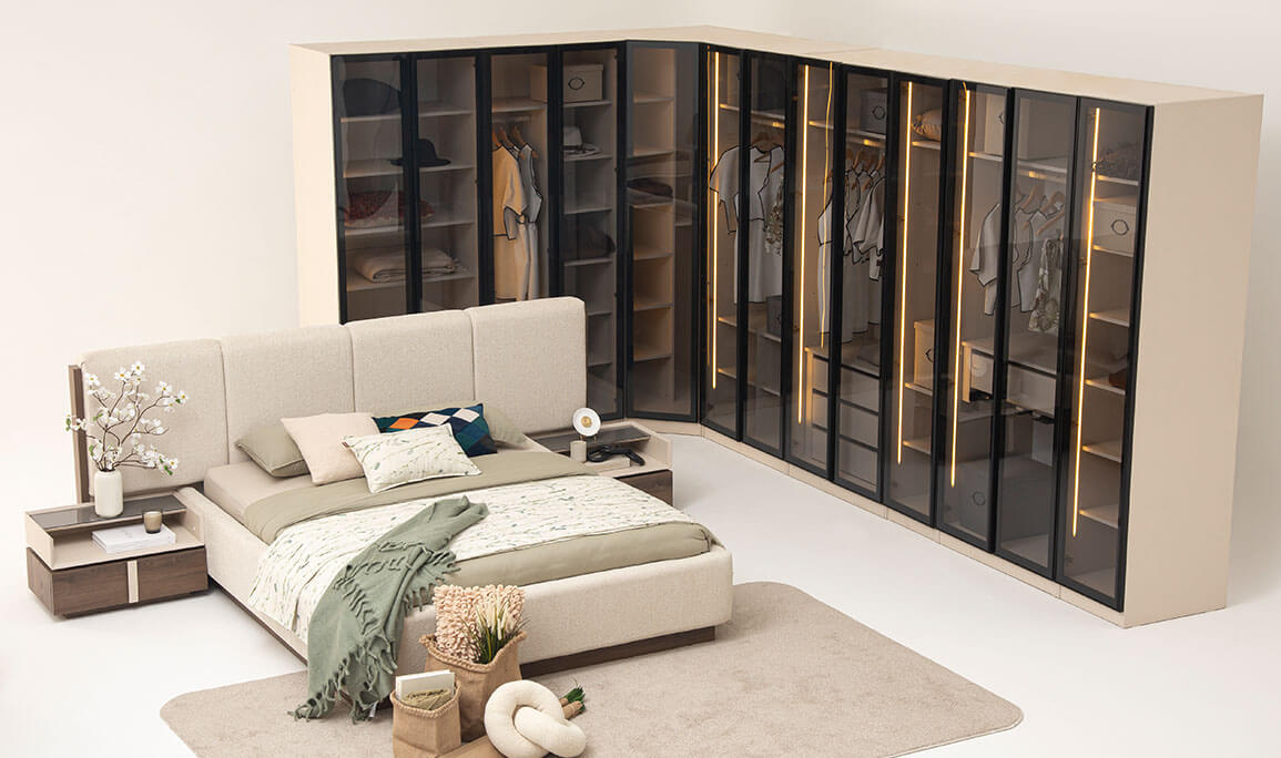 Aral Giyinme Köşe Yatak Odası - 3