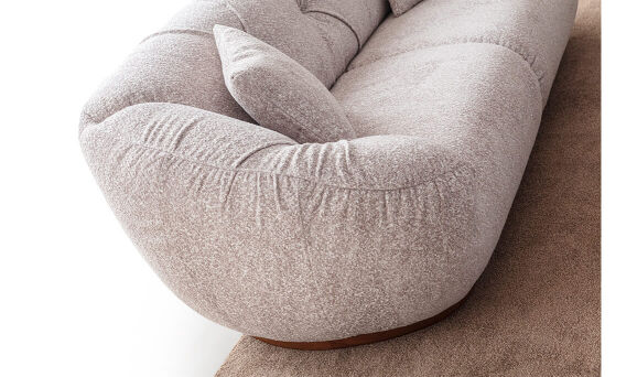 Arte Krem Üçlü Koltuk - 6