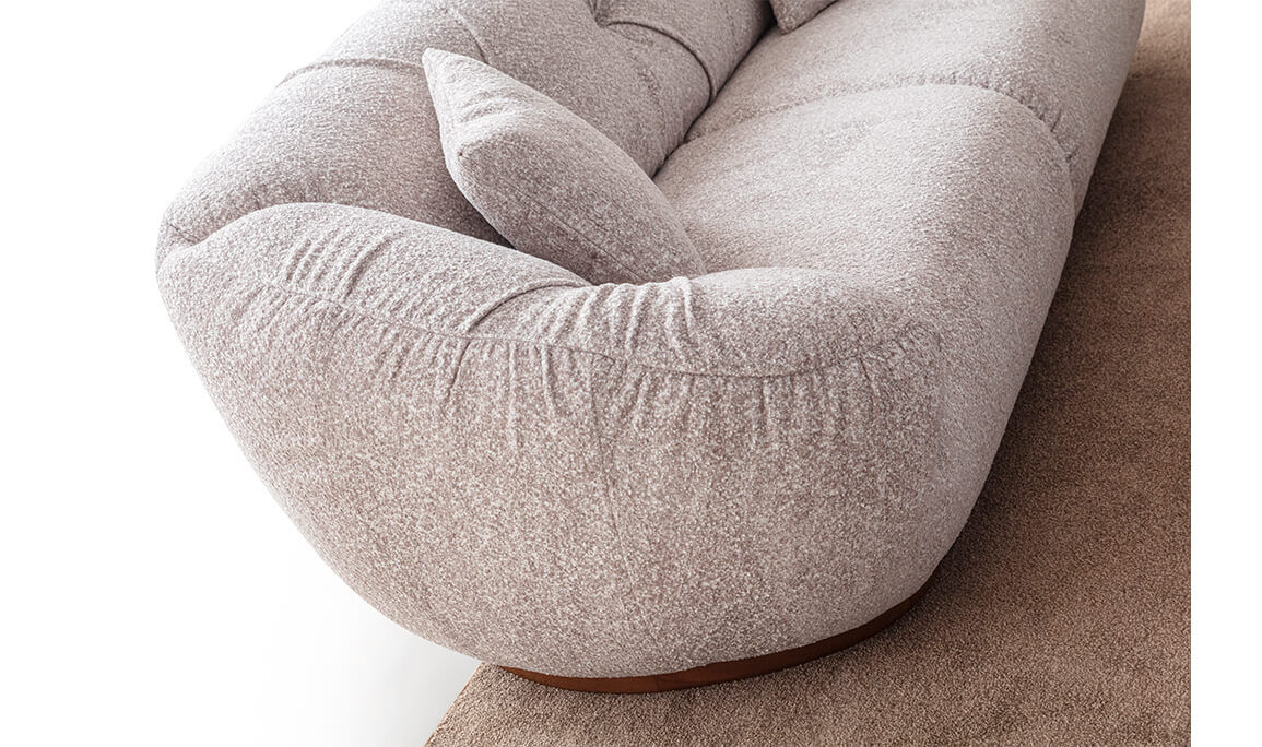 Arte Krem Üçlü Koltuk - 6