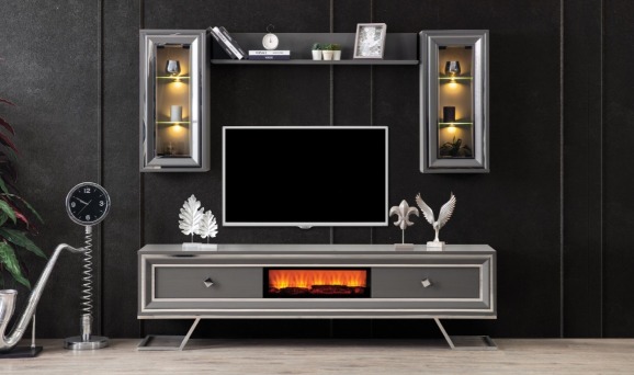 Asos Modern Şömineli Tv Ünitesi - 