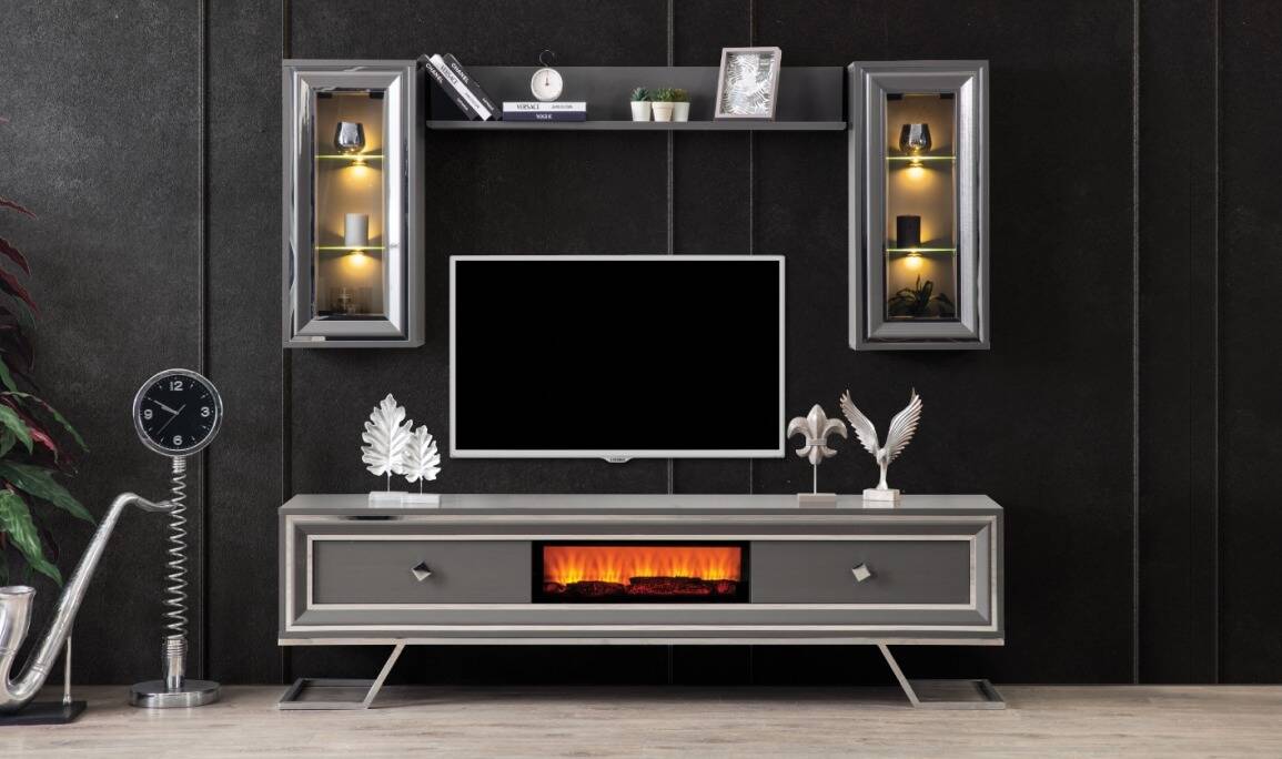 Asos Modern Şömineli Tv Ünitesi - 1