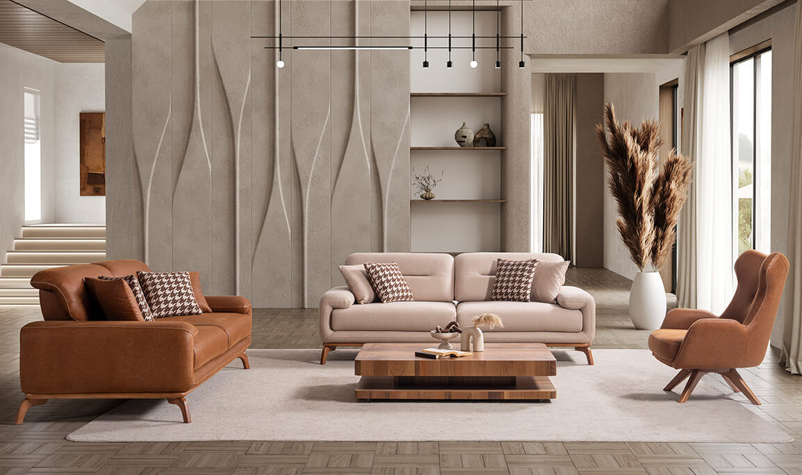 Aspendos Ahşap Koltuk Takımı