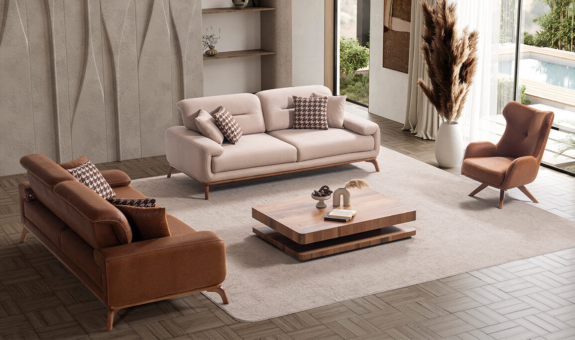 Aspendos Ahşap Koltuk Takımı