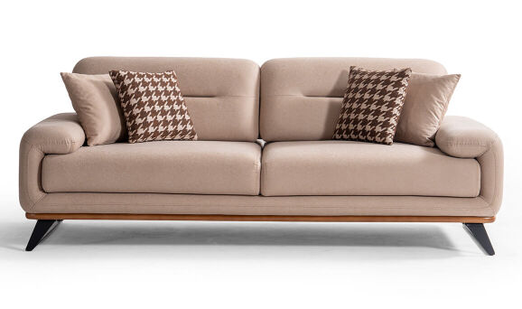 Aspendos Krem Üçlü Koltuk - (1)