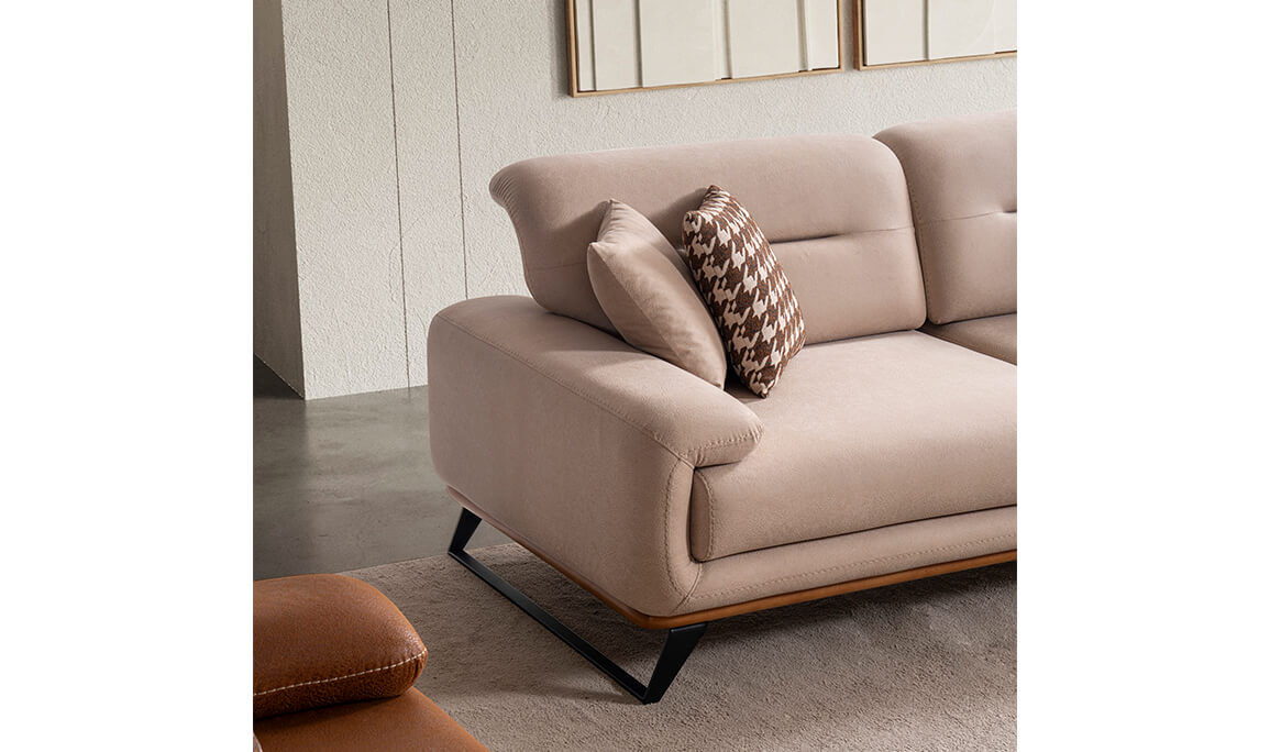 Aspendos Krem Üçlü Koltuk - 10