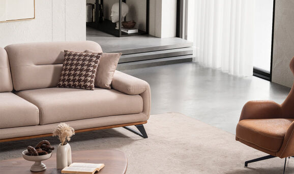 Aspendos Krem Üçlü Koltuk - 13