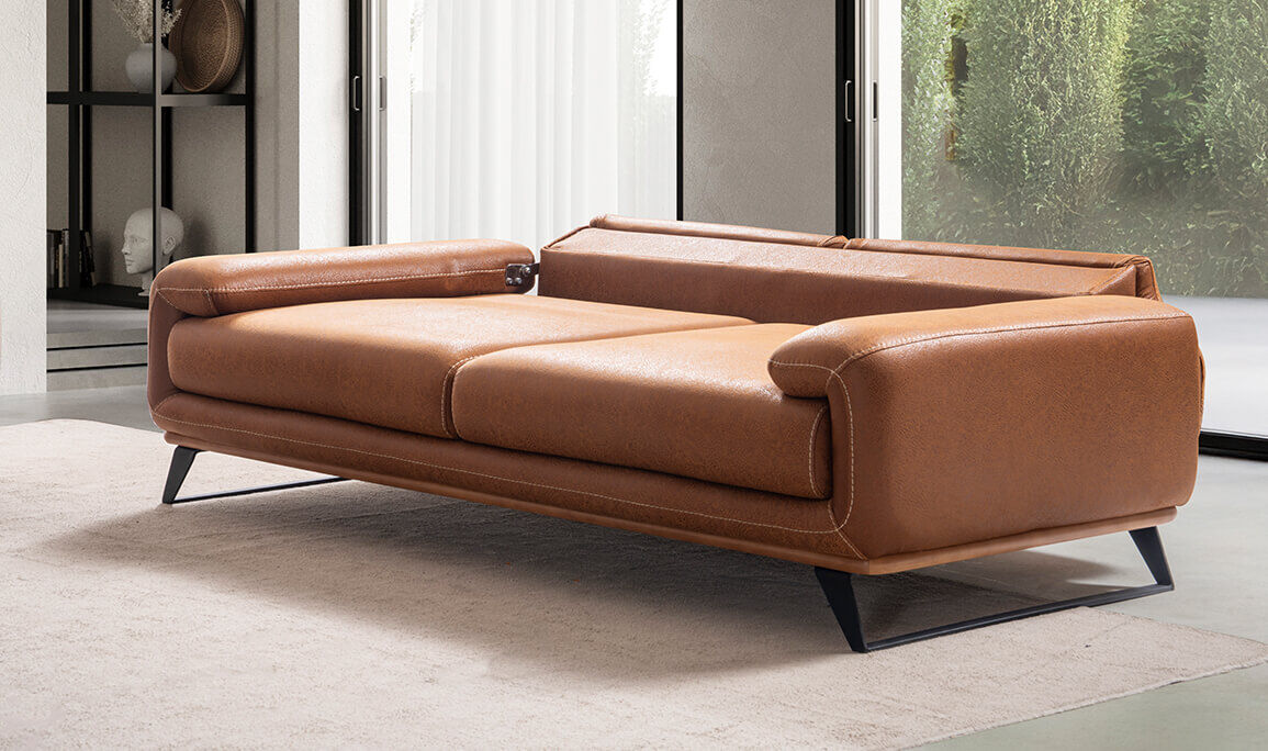 Aspendos Turuncu Üçlü Koltuk - 2