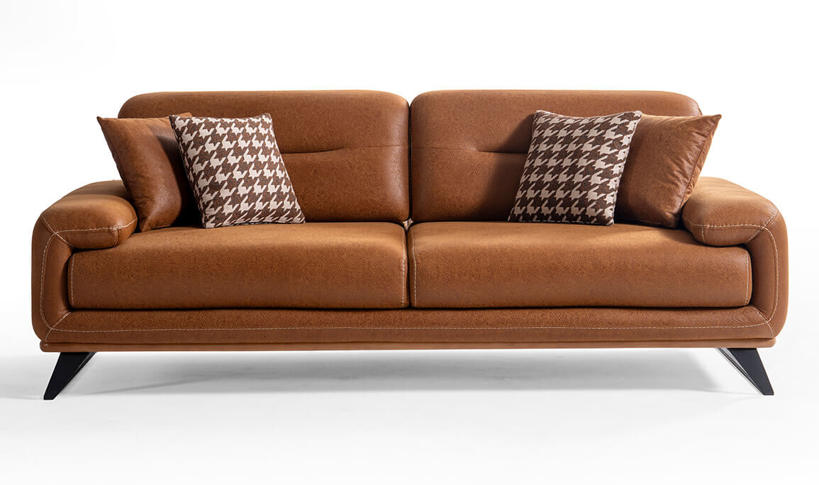 Aspendos Turuncu Üçlü Koltuk - 3