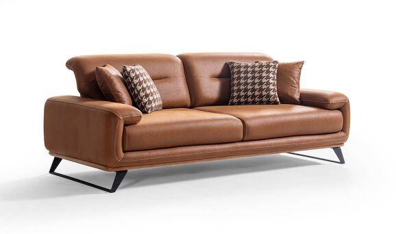 Aspendos Turuncu Üçlü Koltuk - 4