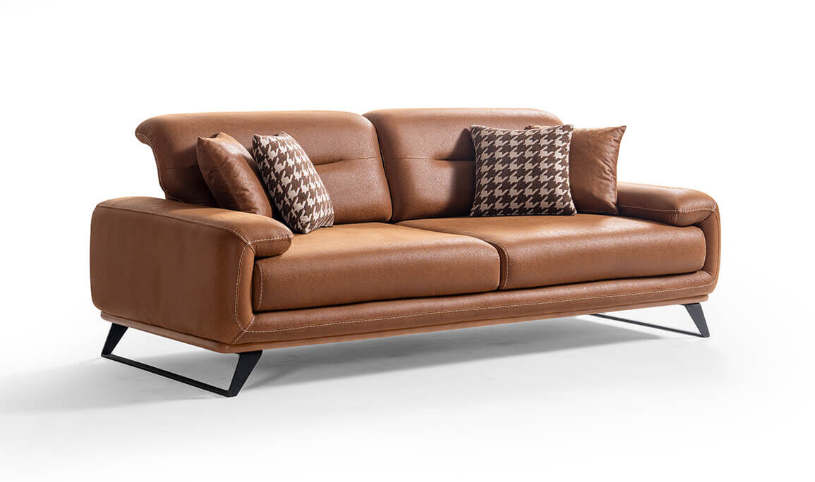 Aspendos Turuncu Üçlü Koltuk - 4