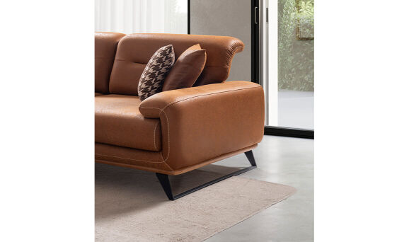 Aspendos Turuncu Üçlü Koltuk - 9