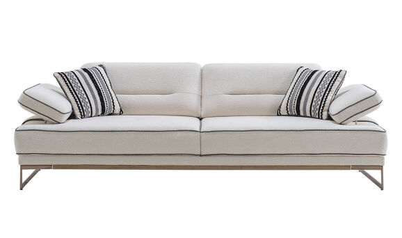 Aura Krem Üçlü Koltuk - 2