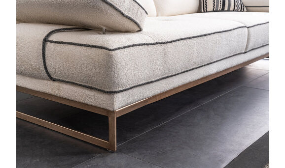 Aura Krem Üçlü Koltuk - 4