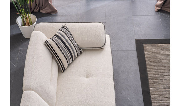 Aura Krem Üçlü Koltuk - 8