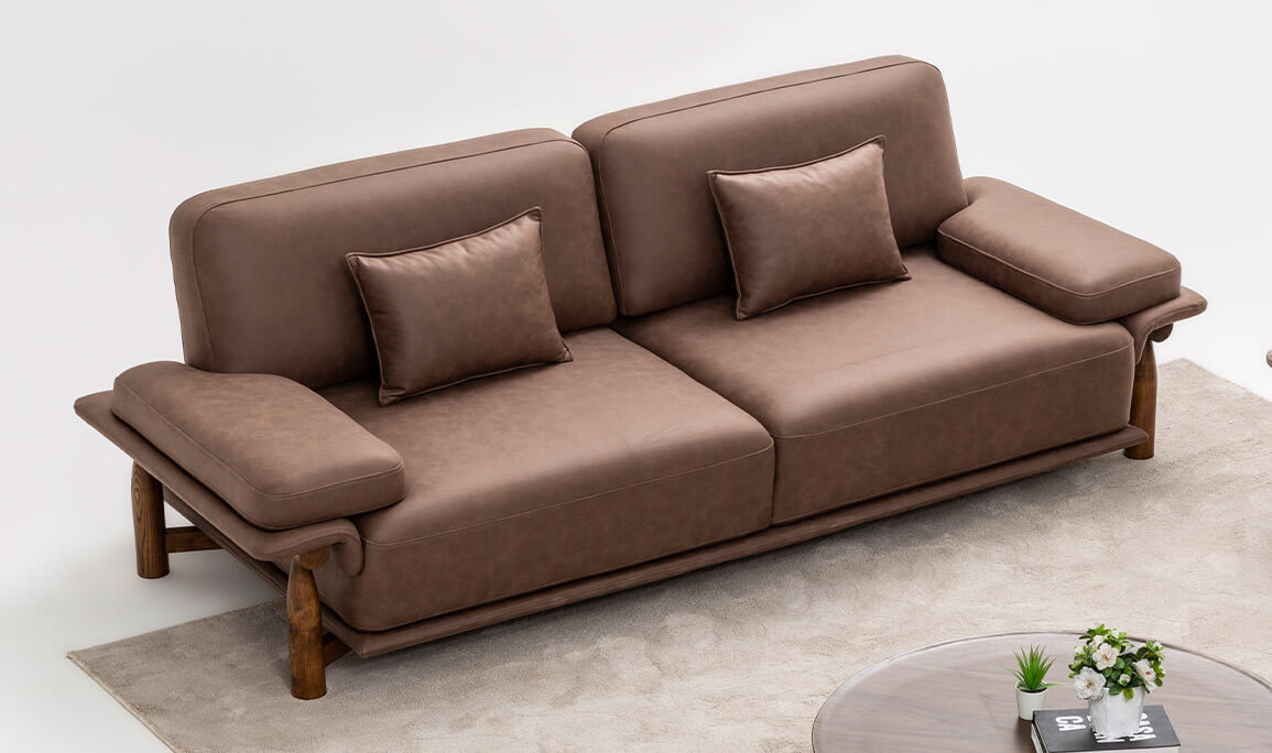 Aura Nubuk Üçlü Koltuk V2