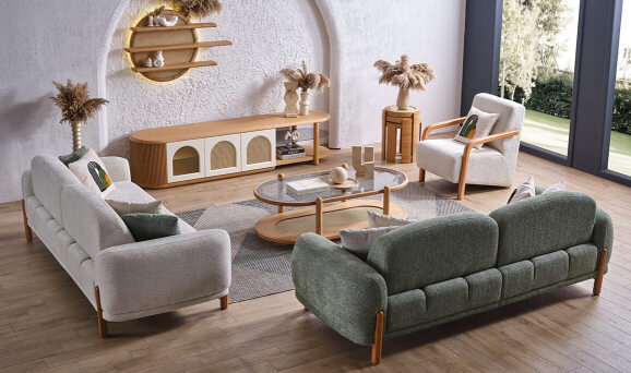 Begonvil Koltuk Takımı 3+3+1+1 Outlet - 4