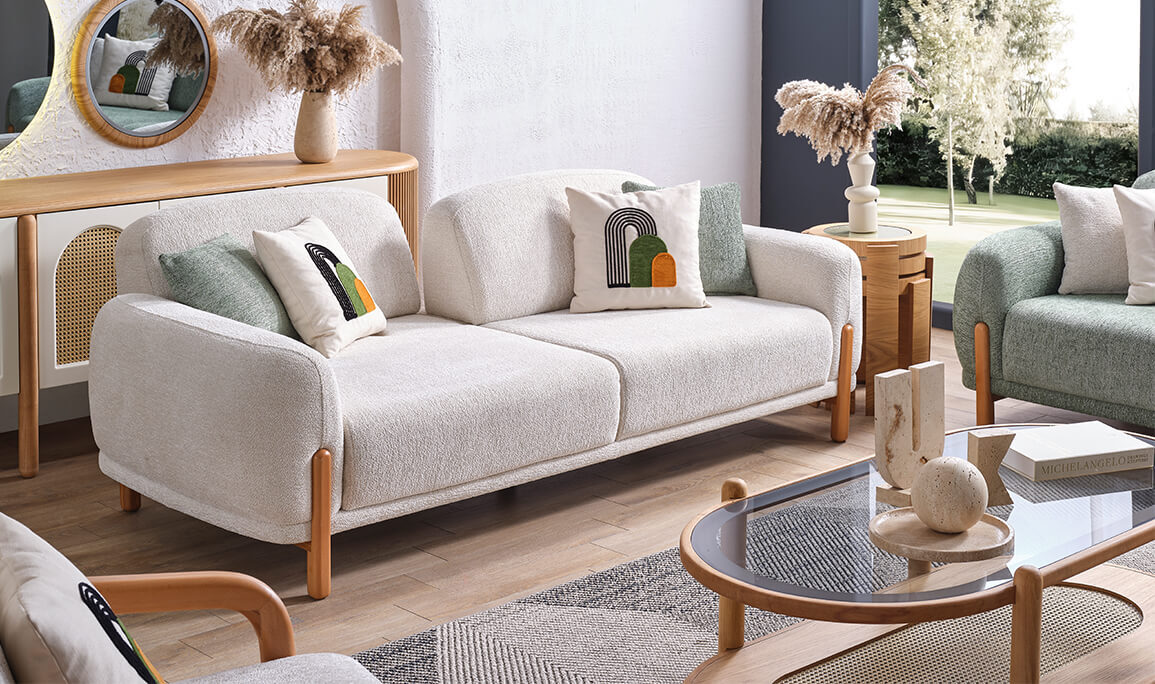 Begonvil Koltuk Takımı 3+3+1+1 Outlet - 6