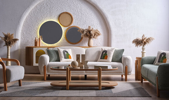 Begonvil Koltuk Takımı 3+3+1+1 Outlet - 9