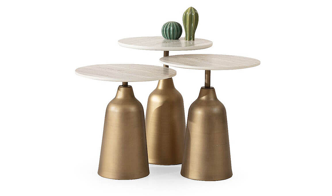 Beige Zigon Sehpa - 