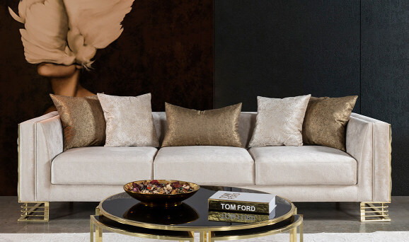 Bella Gold Üçlü Koltuk - 2