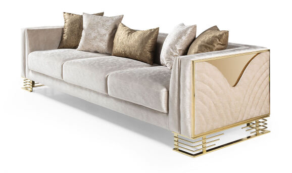 Bella Gold Üçlü Koltuk - 6