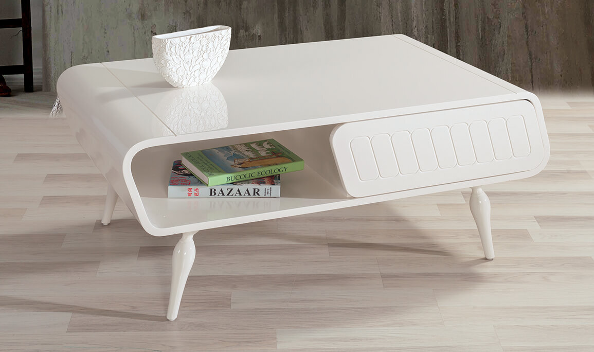 Burgu Orta Sehpa Beyaz - 1