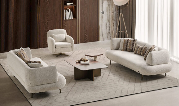 Candy Krem Koltuk Takımı - 1