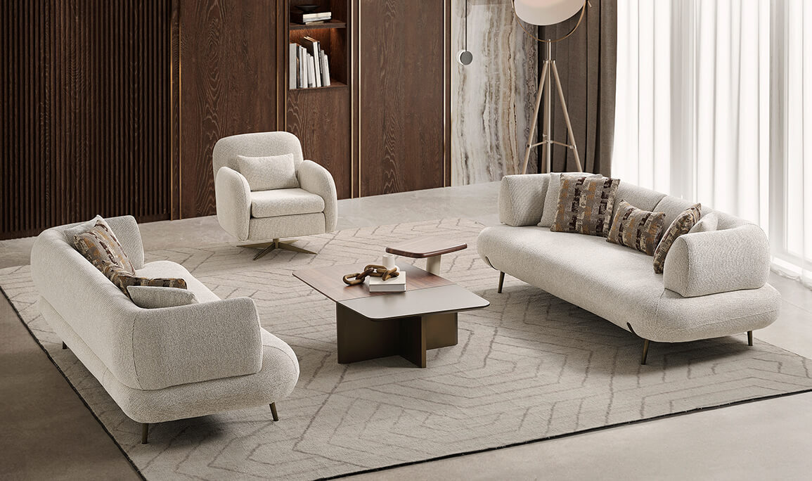 Candy Krem Koltuk Takımı