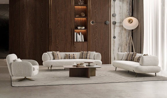 Candy Krem Koltuk Takımı - 2