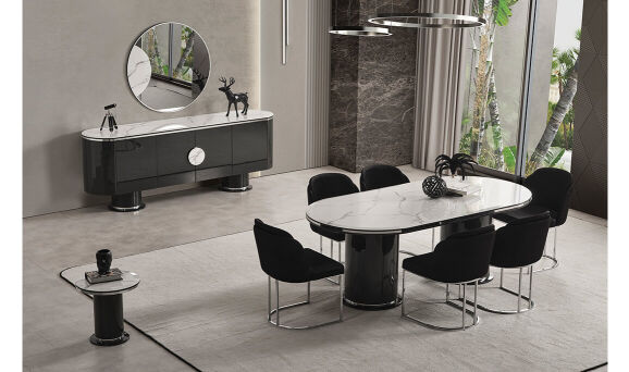 Cartier Antrasit Yemek Odası - 2