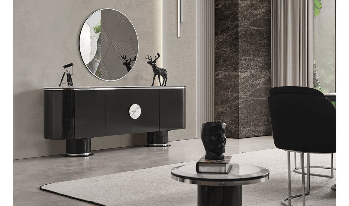 Cartier Antrasit Yemek Odası - 8