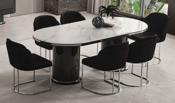 Cartier Antrasit Yemek Odası - 9