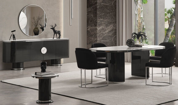 Cartier Antrasit Yemek Odası - 4