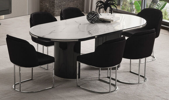 Cartier Antrasit Yemek Odası - 10