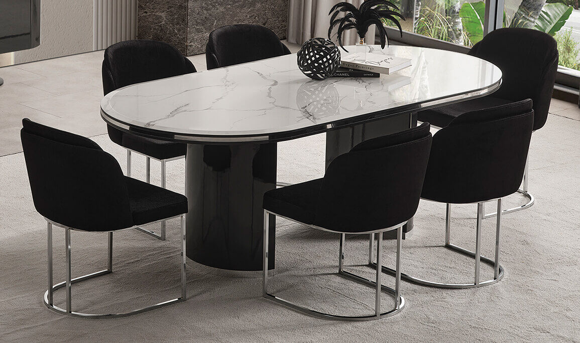 Cartier Antrasit Yemek Odası - 10