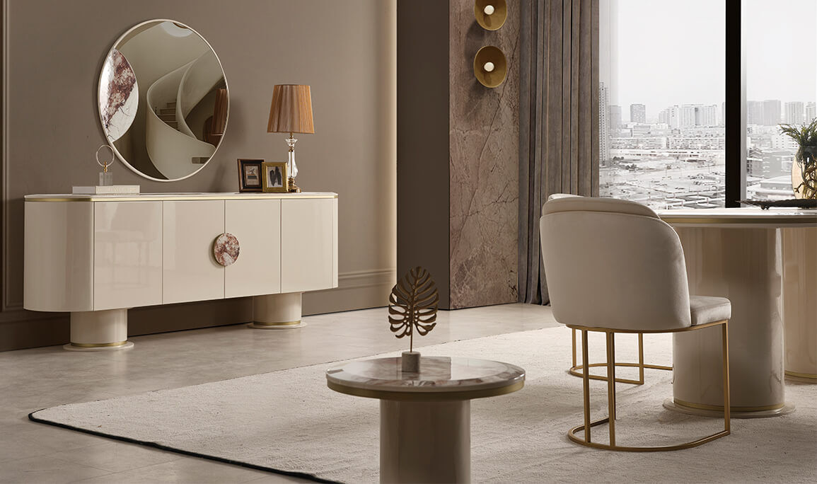 Cartier Krem Yemek Odası - 8