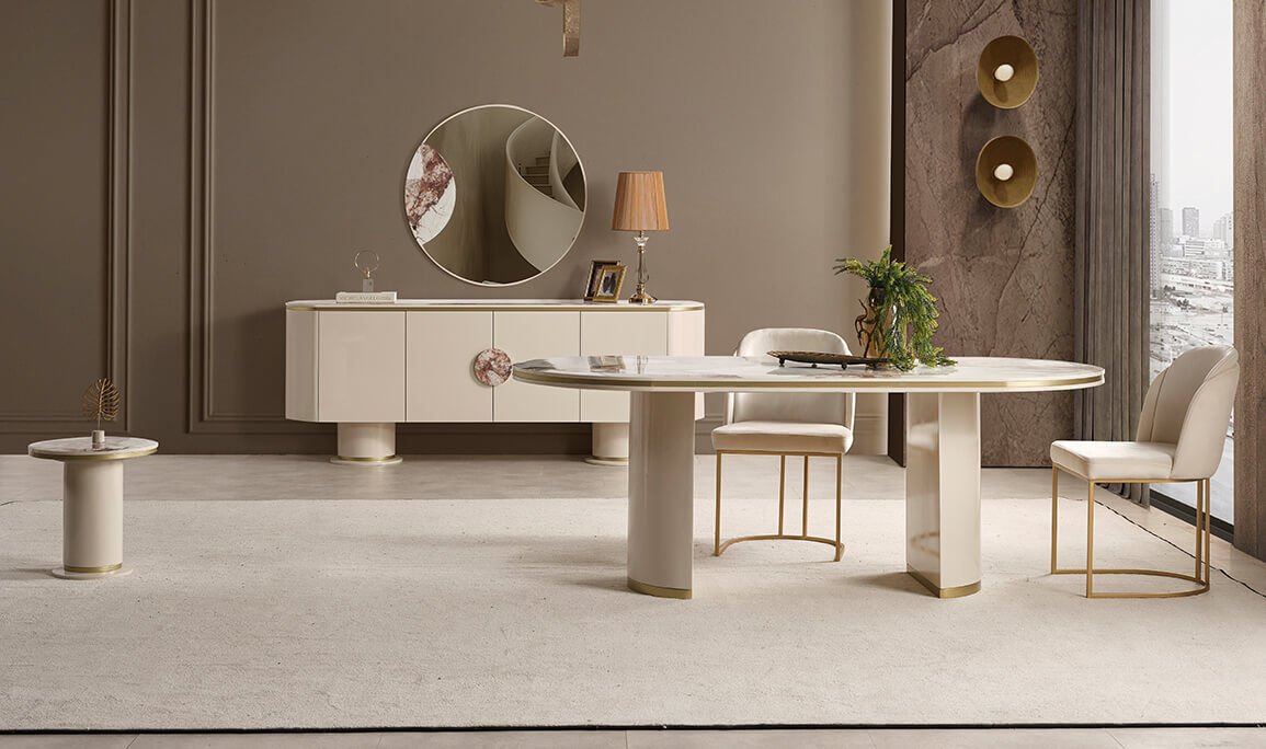 Cartier Krem Yemek Odası - 5