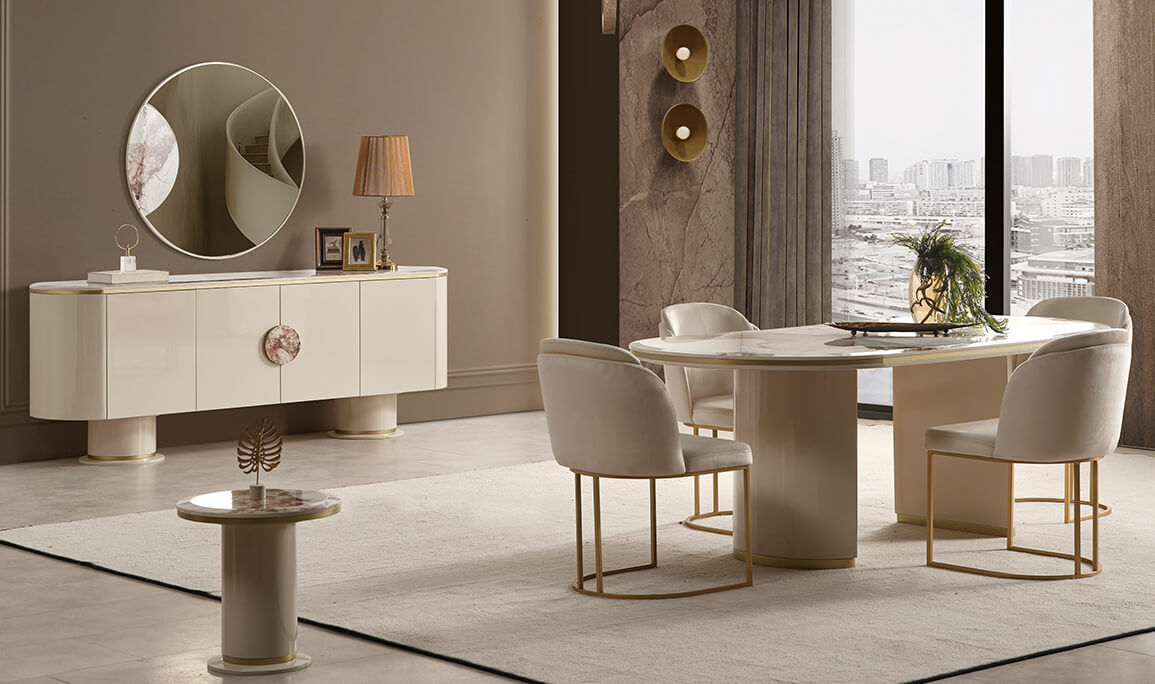 Cartier Krem Yemek Odası - 2