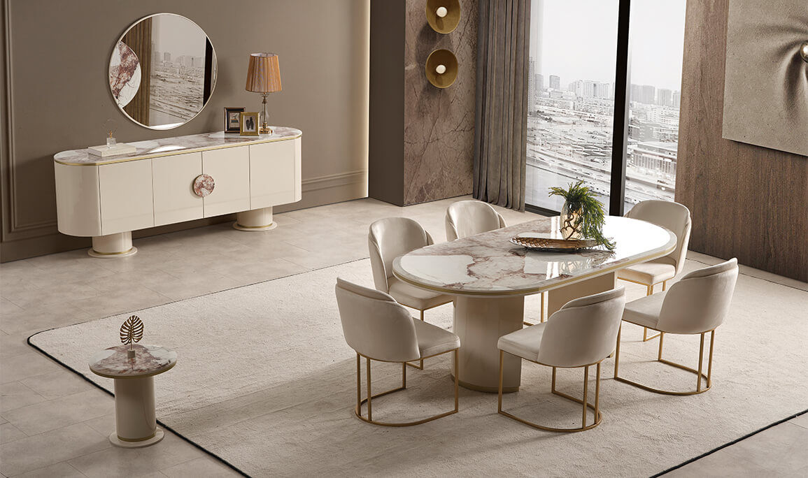 Cartier Krem Yemek Odası - 3
