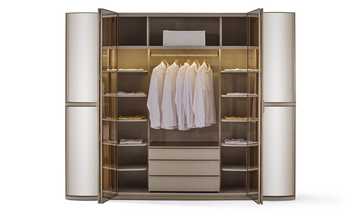 Delta 6 Kapılı Camlı Gardırop