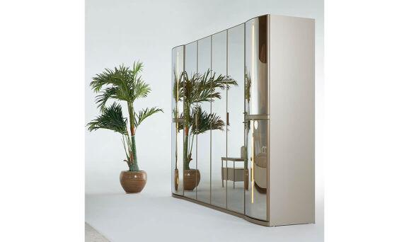 Delta 6 Kapılı Camlı Gardırop - (1)