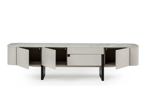 Delta Gri Porselen Tv Sehpası - (1)