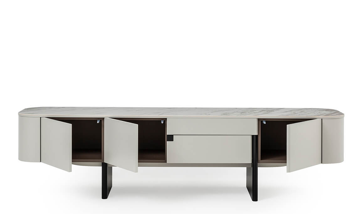 Delta Gri Porselen Tv Sehpası