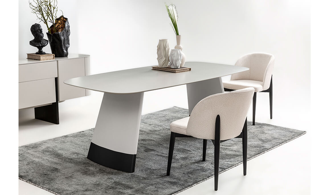 Delta Gri Siyah Traverten Yemek Odası - 9