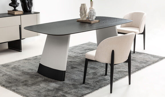 Delta Gri Siyah Traverten Yemek Odası - 10