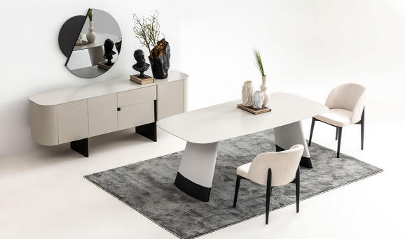 Delta Gri Siyah Yemek Odası - 1